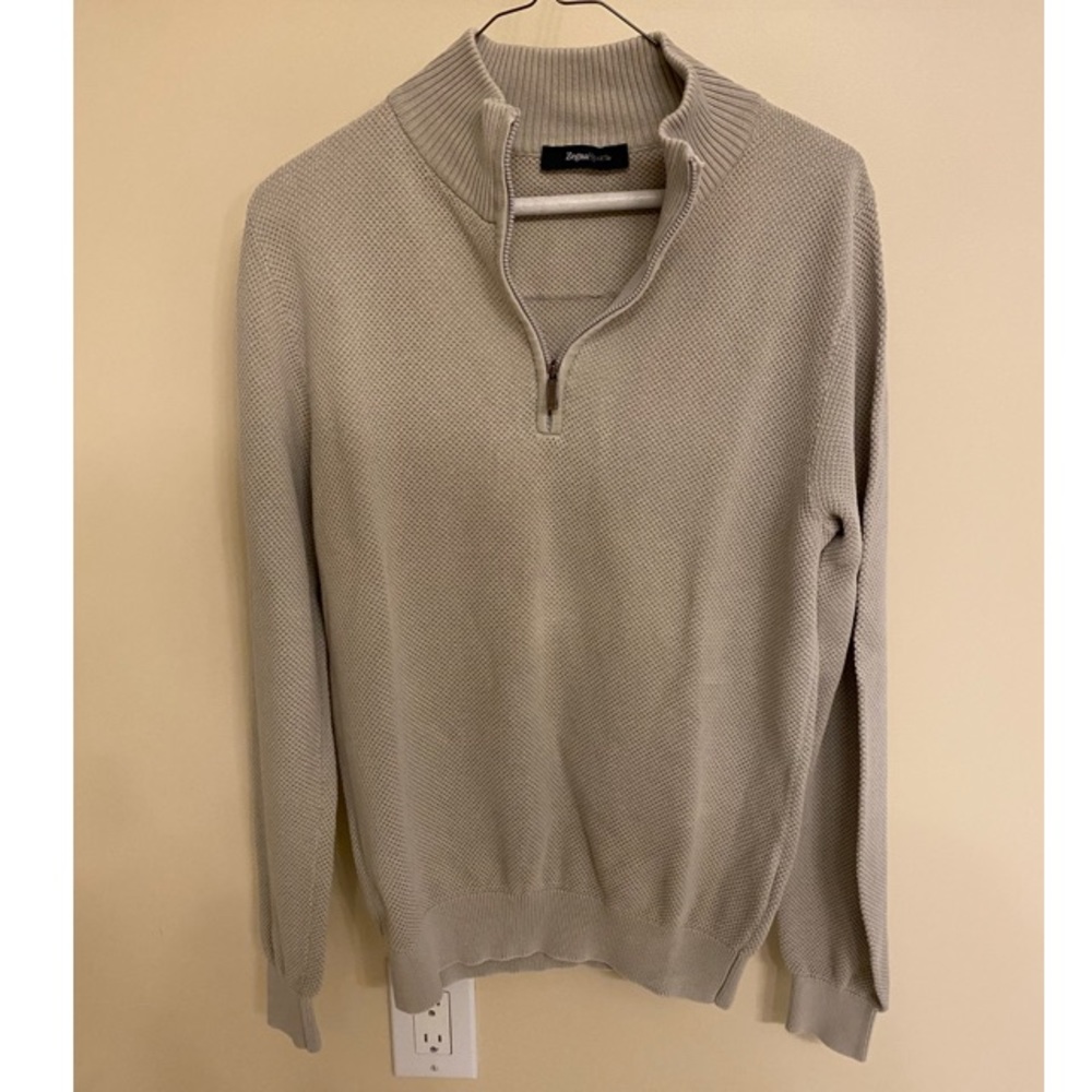 Zegna Sport Beige half zip! Size S
